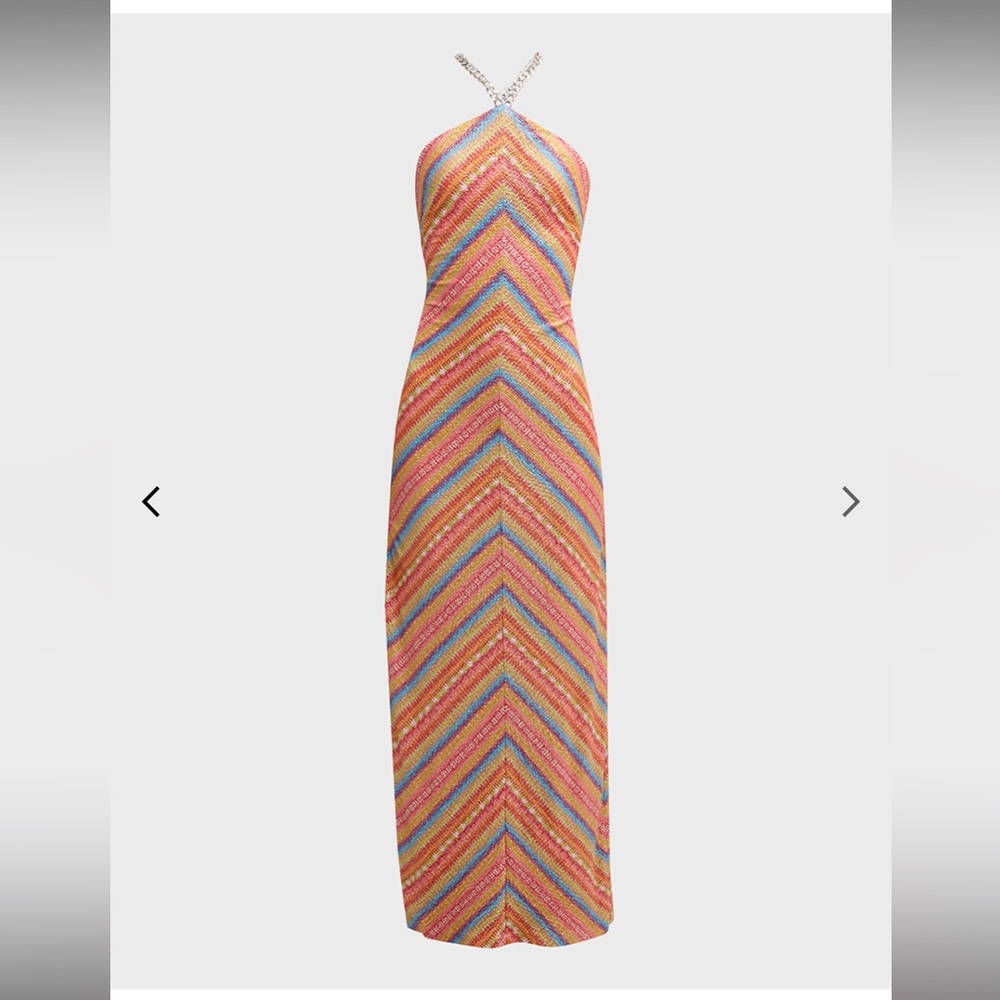 Gorgeous Liv Foster multi color chain halter dress. Worn once! Stunning fit